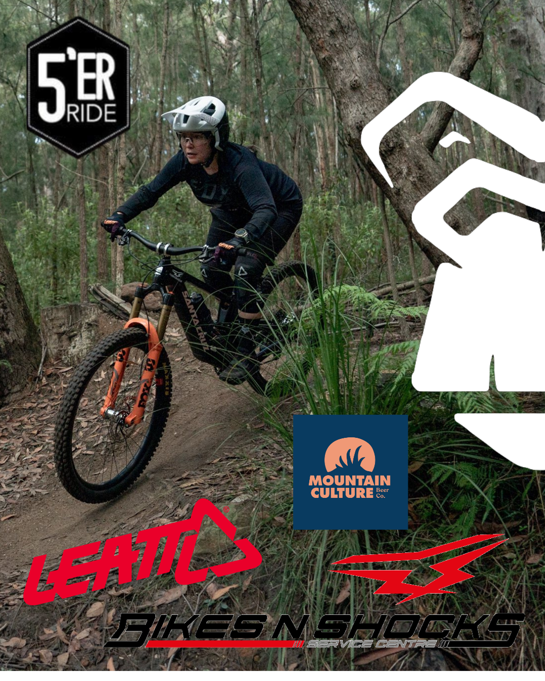 Fiver Ride Tickets 03/12/25 - Sponsored by Bikesnshocks & Mountain Culture & LEATT